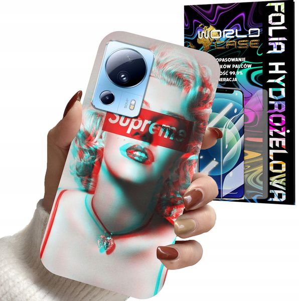 ETUI CASE DO XIAOMI 13 LITE - Monroe MODNE KOBIECE WZORY + FOLIA zdjęcie 1