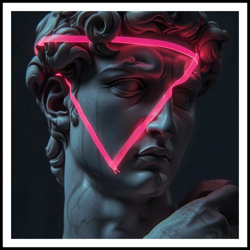 Plakat 80x80cm Neonowy Renesans na Arena.pl
