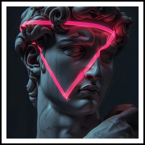 Plakat 80x80cm Neonowy Renesans zdjęcie 3
