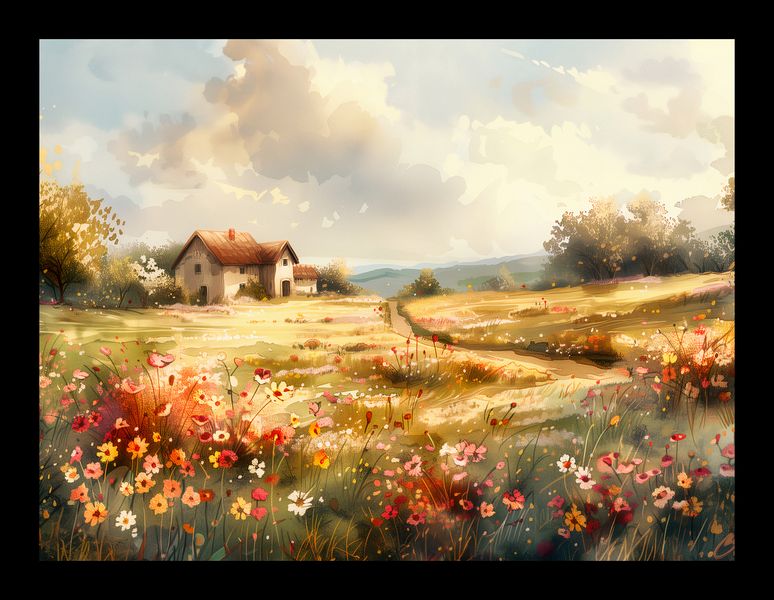 Plakat 20x15cm Sielski Domek zdjęcie 2