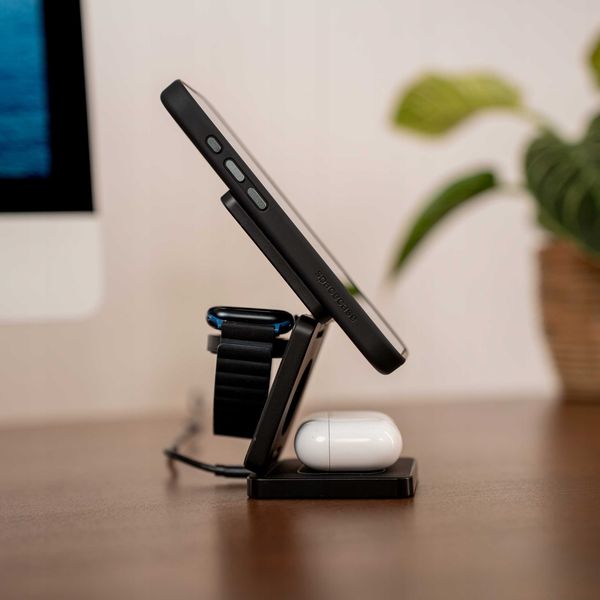 Spacecase 3In1 Wireless Charger Magcharge Wm4B Black zdjęcie 4