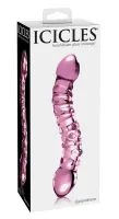 icicles model 24 szklany masażer dwustronny z wypustkami 19,5 cm