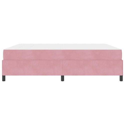 Ramka łóżka z materacem Różowy i biały 180 x 200 cm Aksamit na Arena.pl