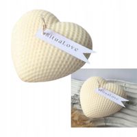 Świeca sojowa wolnostojąca dekoracyjna serce na prezent naturalna handmade