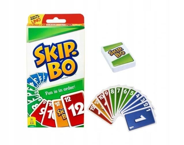 SKIP BO SKIP-BO GRA Mattel UNO 162 karty zdjęcie 1