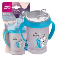 LOVI Kubek niekapek z uchwytami junior 250ml 12m+ Indian Summer Boy