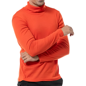 Bielizna termiczna męska longsleeve golf komin pomarańczowa XXL slim fit