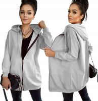 BLUZA DAMSKA DRESOWA rozpinana z kapturem na wiosnę