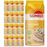 Sonko Wafle ryżowe z nasionami słonecznika 130 g (14 sztuk) x 16 sztuk