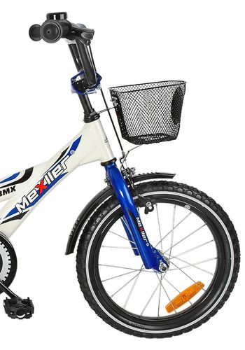 Rower 16 MEXLLER BMX biało-niebieski + koszyk 16r. na Arena.pl