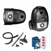 Odkurzacz workowy Concept 700W czarny Metalowa rura Regulacja GRATIS