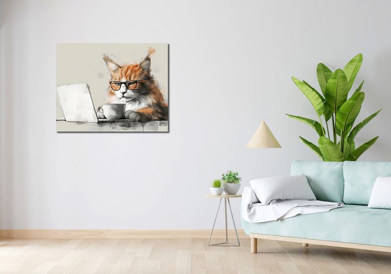 Obraz 90x70cm Nie przed Kawusią zdjęcie 2