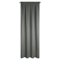 Zasłona CARLO 130x300 cm popielata blackout z taśmą marszczącą