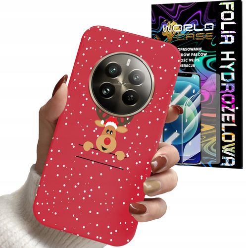 ETUI DO REALME 12 PRO 5G / PRO + - ŚWIĄTECZNE WZORY RENIFER PLECKI + FOLIA na Arena.pl