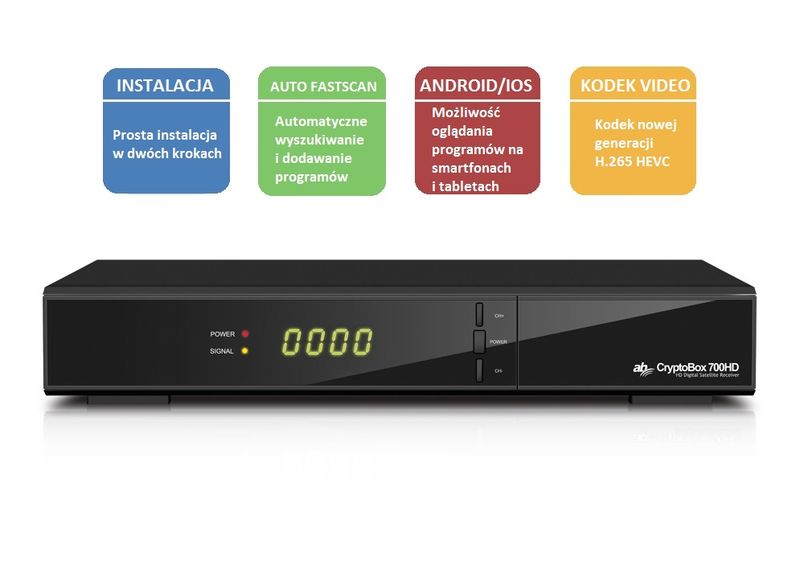 Tuner dekoder SATELITARNY CryptoBox 700HD H.265 zdjęcie 4