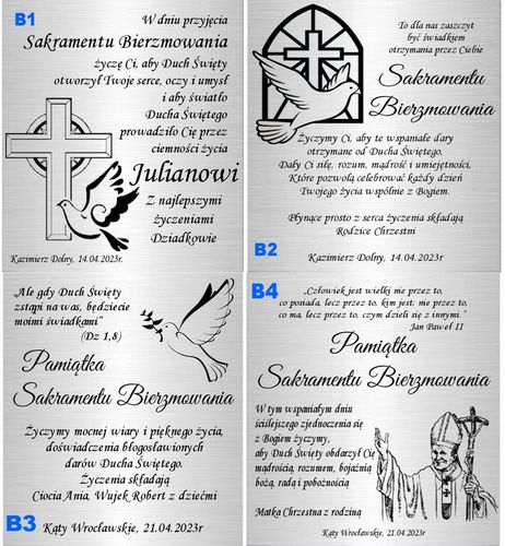 Srebrny Łańcuszek z Medalikiem SREBRO 925 Chrzest Komunia Roczek Grawer na Arena.pl