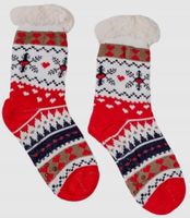 SKARPETY Grube Świąteczne Miękkie Skarpetki Damskie Zimowe ABS 35-38