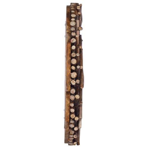 Lustro ścienne, 60 cm, tekowe, okrągłe na Arena.pl