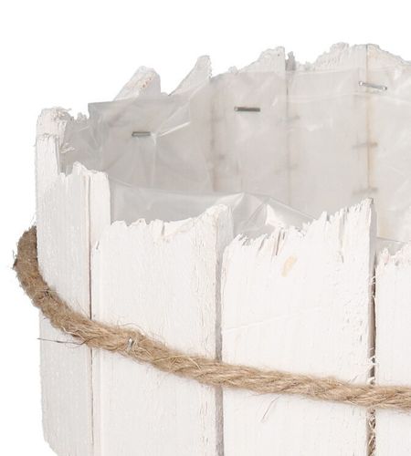 DONICZKA OSŁONKA DREWNIANA BIAŁA DONICZKI STROIK na Arena.pl