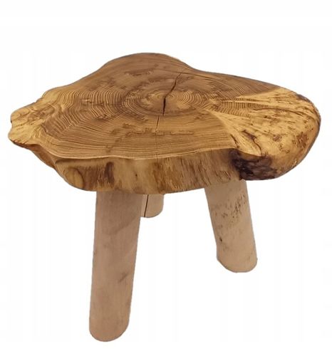 STOŁEK TABORET DREWNIANY 35cm SZLIF na Arena.pl