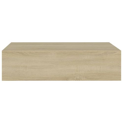 Półka ścienna z szufladą, kolor dębu, 40 x 23,5 x 10 cm, MDF na Arena.pl