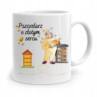 Kubek Prezent Dla Pszczelarza O Złotym Sercu Z Nadrukiem Ze Zdjęciem
