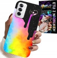 ETUI DO OPPO RENO12 PRO 5G - TĘCZOWE KOLOROWE WZORY, FARBA + FOLIA