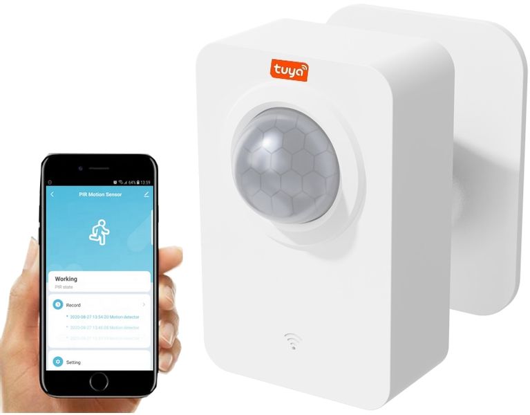 CZUJNIK RUCHU BEZPRZEWODOWY PIR APP TUYA WIFI Idomtuya zdjęcie 1