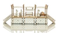 Drewniane puzzle mechaniczne 3D Wooden.City - STACJA KOLEJOWA