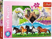 Puzzle 200 elementow - Piekne konie