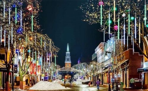 SOPLE METEORY MULTIKOLOR LED LAMPKI PADAJĄCY ŚNIEG 30cm Kolorowy na Arena.pl