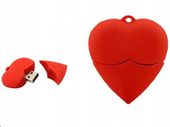 PENDRIVE USB SZYBKI FLASH DRIVE ULTRA PAMIĘĆ ZAWIESZKA PREZENT SERCE 64GB