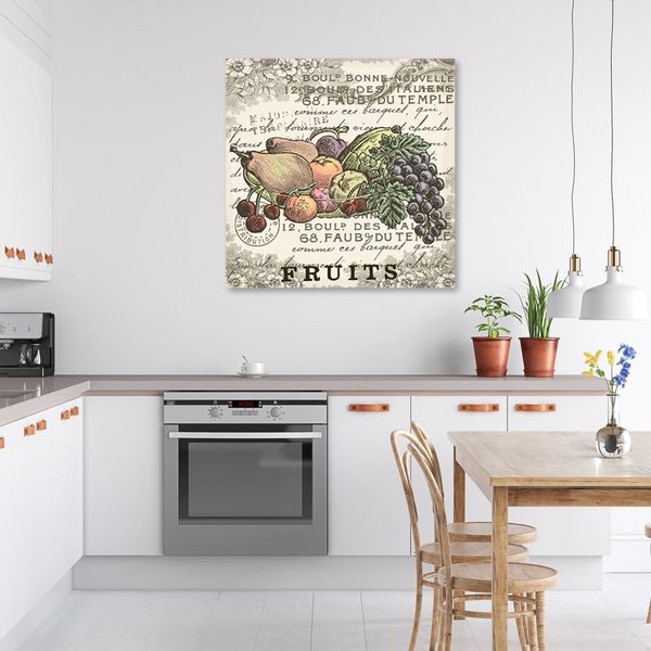 Emaga Obraz na płótnie, Owoce vintage - 60x60 zdjęcie 2