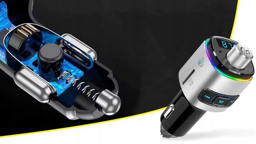 TRANSMITER BLUETOOTH FM SAMOCHODOWY SZYBKA ŁADOWARKA SAMOCHODOWA 2x na Arena.pl