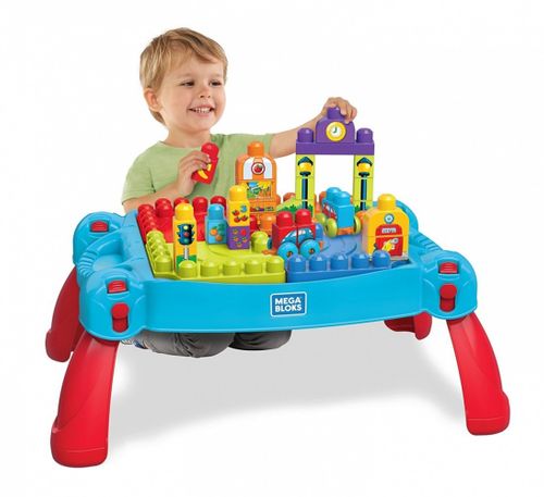 Mega Bloks Stolik z klockami, niebieski na Arena.pl