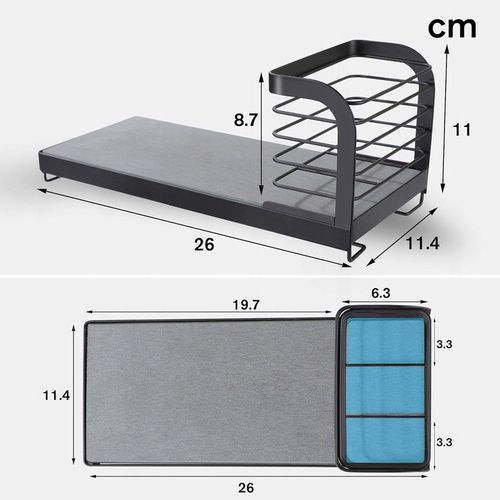 Organizer Łazienkowy Pojemnik Na Kosmetyki Czarny na Arena.pl