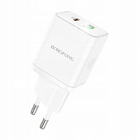 Ładowarka sieciowa zasilacz Borofone BN7 USB-A+USB-C QC3.0 3A PD 20W