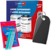 lakier zaprawka + bezbarwny + patyczki zaprawkowe opel 177 gris tech