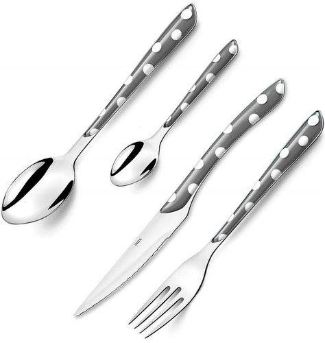 AMEFA 24 MODERN KOLOROWE SZTUĆCE ZESTAW KOMPLET ECLAT SZARY GRAFIT POIS na Arena.pl