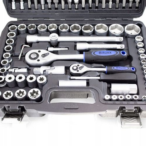 Zestaw Kluczy Nasadowych w Walizce Grzechotka 108 Elementów na Arena.pl