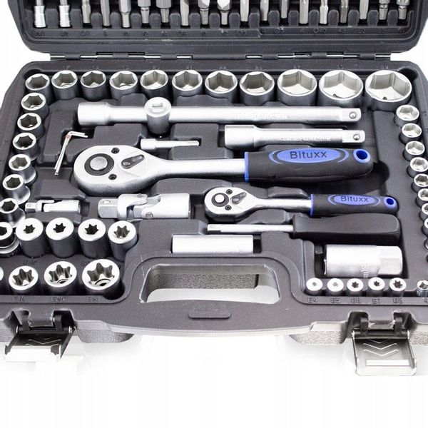 Zestaw Kluczy Nasadowych w Walizce Grzechotka 108 Elementów zdjęcie 9