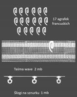 Kompletny system do montażu firan w SYSTEMIE WAVE - komplet na 1mb karnisza