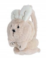 Mięciutkie pluszowe nauszniki Króliczek beżowy z białymi uszami