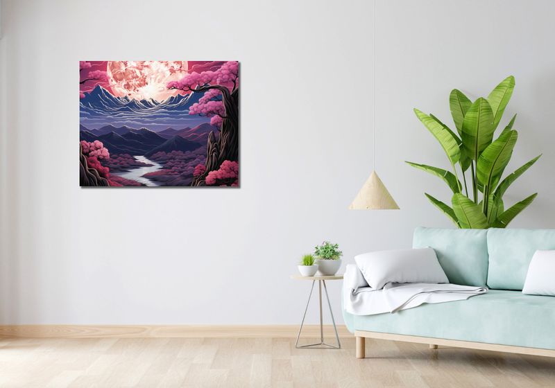 Obraz 90x70cm Różowa Kraina Marzeń zdjęcie 2