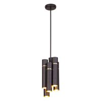 Lampa Wisząca LYNX Czarny Złoty Tuby 12xE14 18x80cm Lampa sufitowa Pokoj