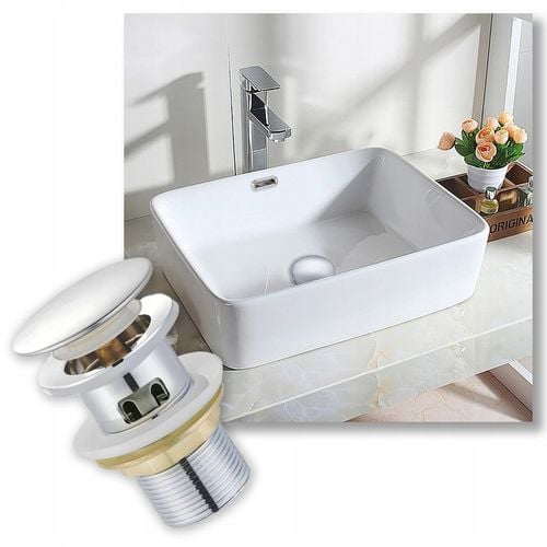 KOREK UMYWALKOWY Z SITKIEM automatyczny z przelewem pełny klik klak na Arena.pl