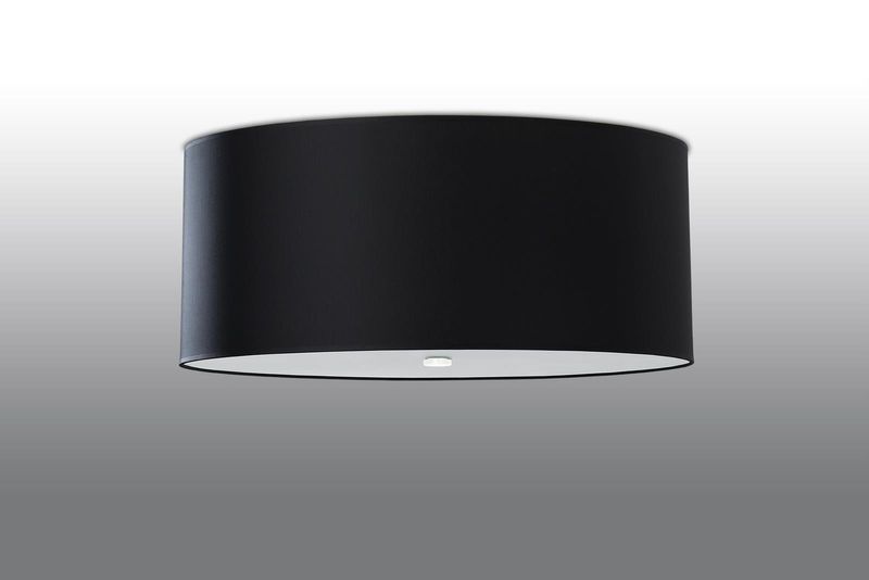 Sufitowa LAMPA plafon SL.0794 okrągła OPRAWA abażurowa czarna zdjęcie 3