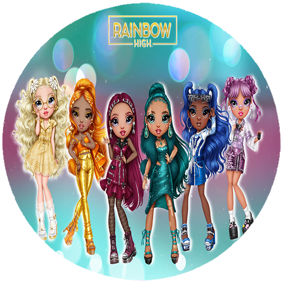 Opłatek na tort Rainbow High zdjęcie 1