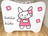 Łóżko dziecięce KOTEK KOT HELLO KIDS 160x80  MATERAC ZESTAW