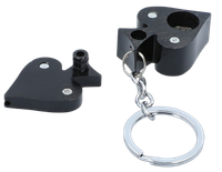 Fajka Metalowa Lufka Fifka w Kształcie Pik w Formie Breloka 4 cm Czarna